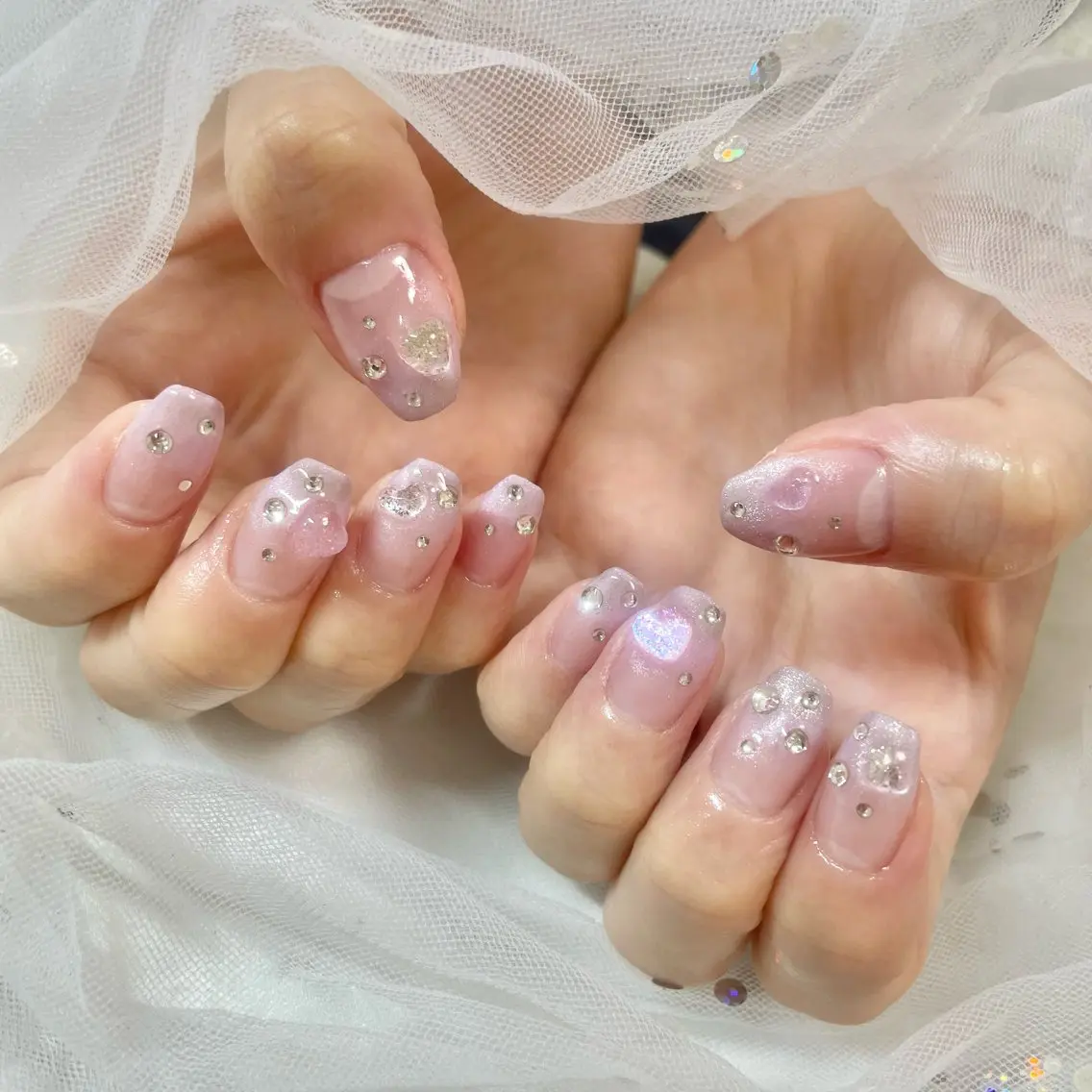 ネイル ハート 🎀AYAKO 🎀中韓ネイルのネイルデザイン