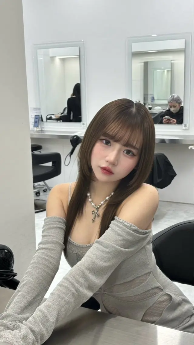 ロング カラー カット ヘアカラー 中韓レイヤー/ ブラウン🤎はやとのヘアスタイル