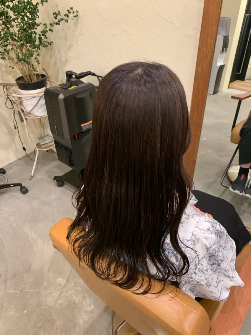 セミロング パープルカラー yui /山形/ BLUCKのヘアスタイル