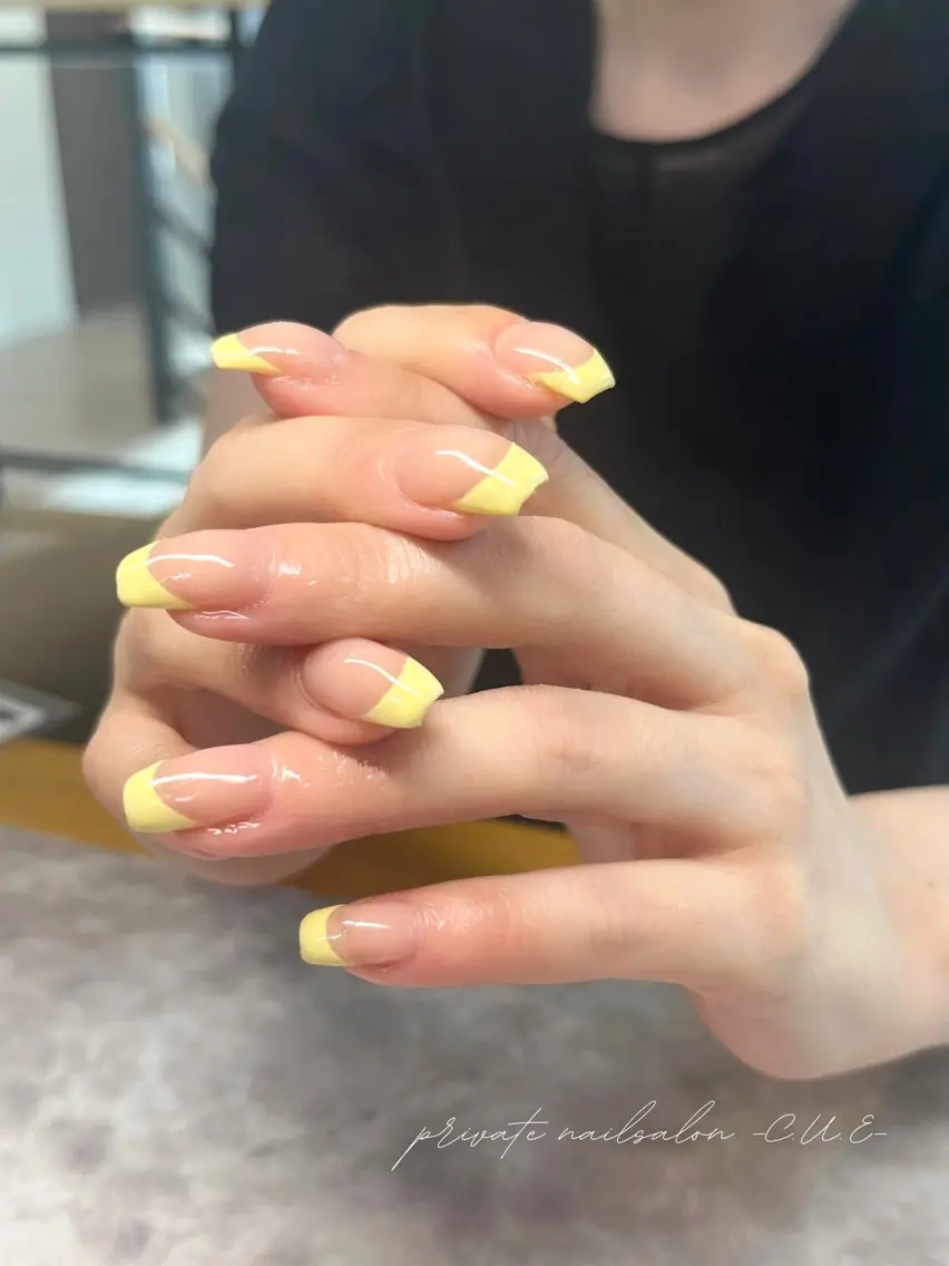 ネイル フレンチネイル ハンドネイル Nailsalon C.U.Eのネイルデザイン