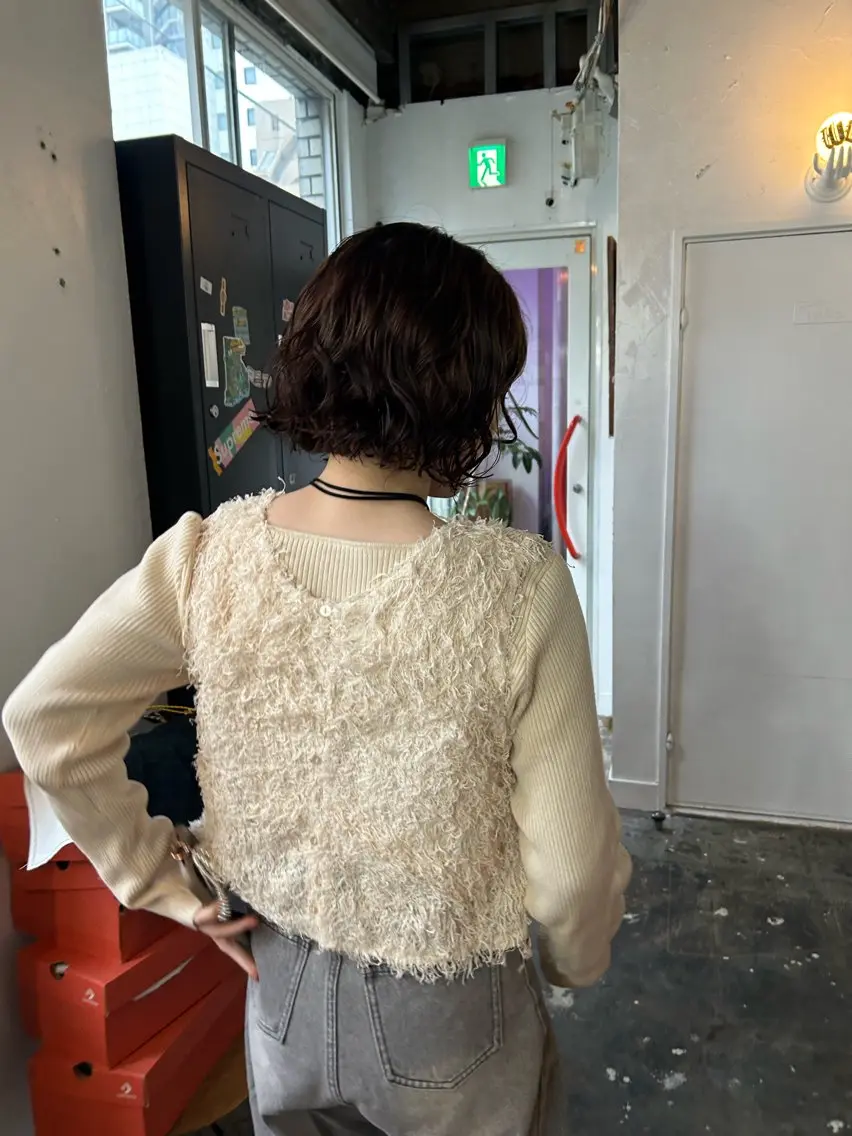 ミディアム カラー パーマ ミディアムパーマ ボブ maho/垢抜け カラーパーマのヘアスタイル