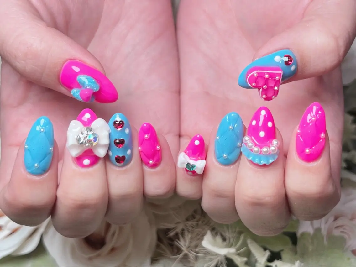 ネイル 成人式 ロングネイル マグネットネイル 持ち込み ワンカラーネイル ハンドネイル Painty nailのネイルデザイン