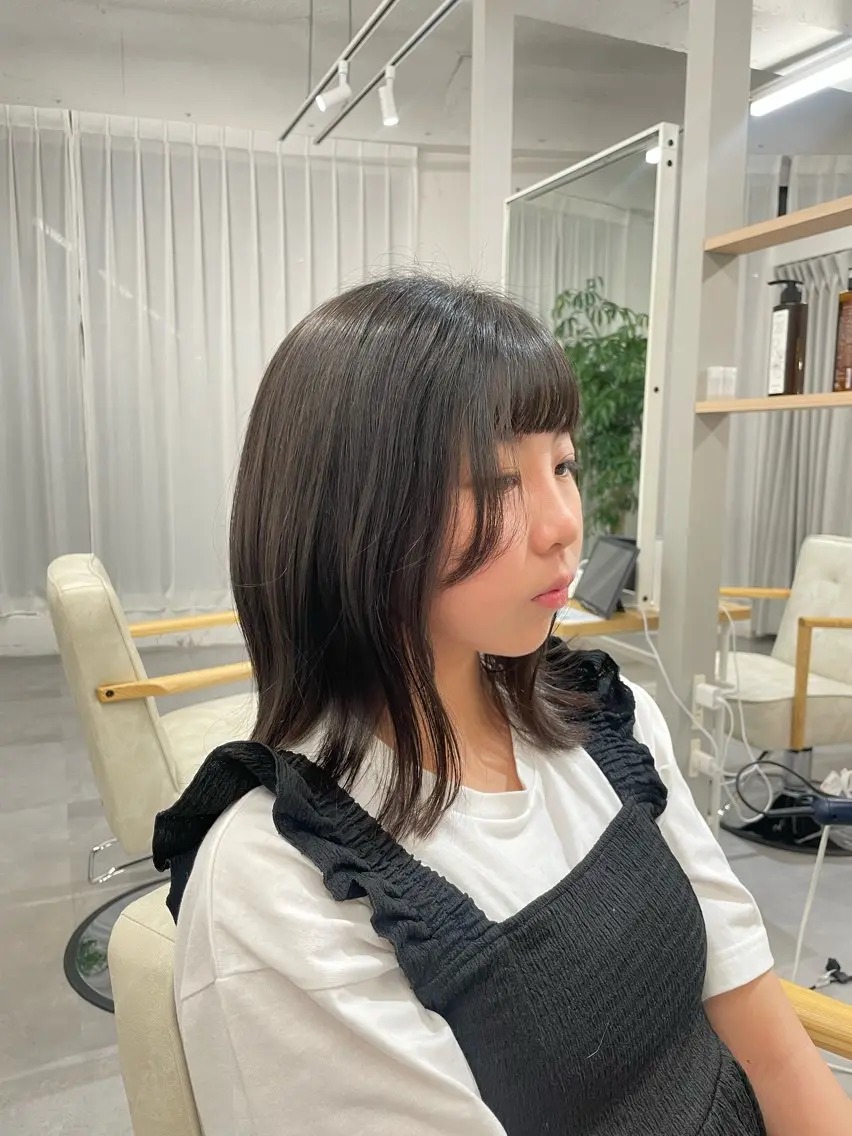 ミディアム 外ハネヘア 鈴木 京子のヘアスタイル
