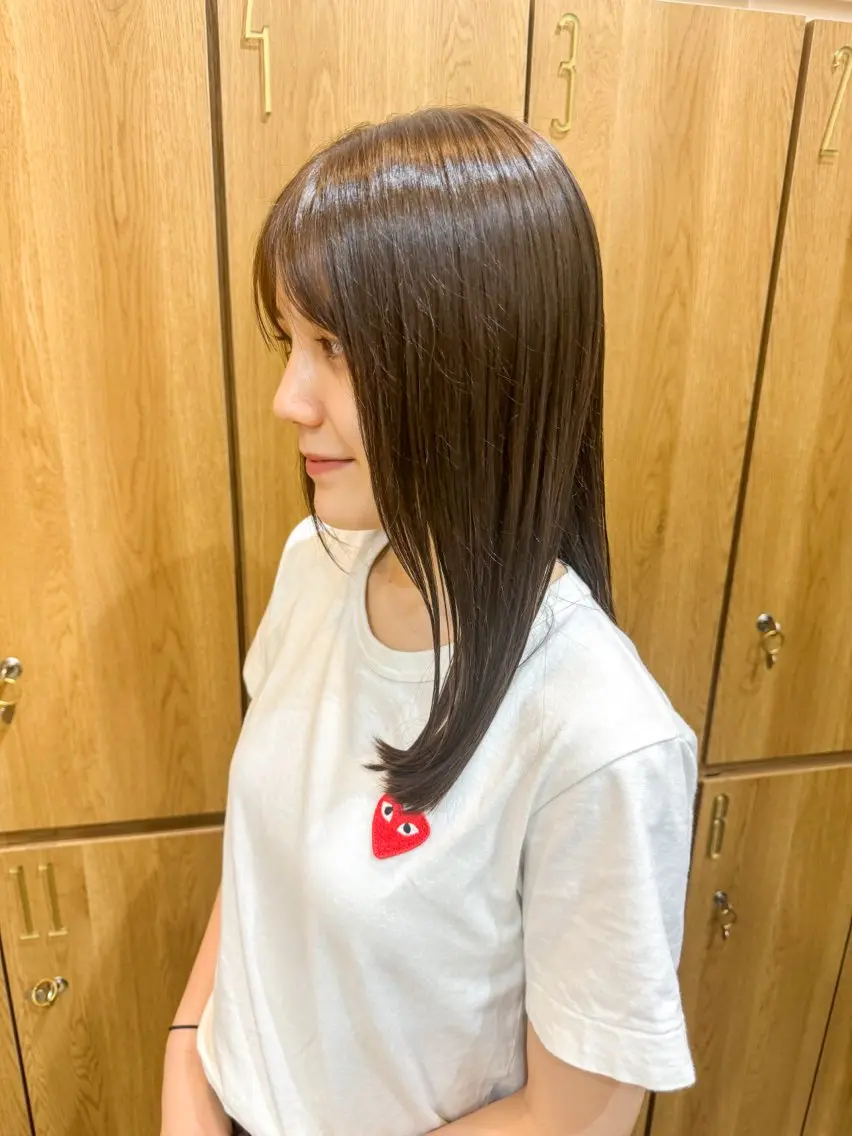 セミロング カラー 🫧髪質改善カラー 暖色カラー/桜🌸のヘアスタイル