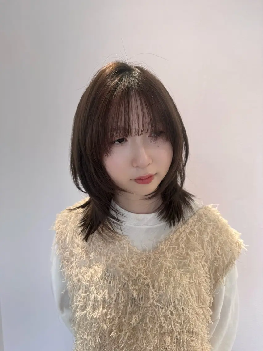 ミディアム カット ヘアカラー トリートメント sora/ 暖色カラー🌷のヘアスタイル