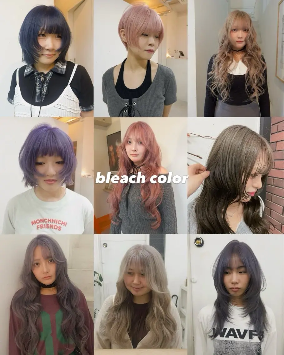 ロング カラー ブリーチ 透明感カラー ヘアカラー nene|天神| ハイトーン×抜け感のヘアスタイル