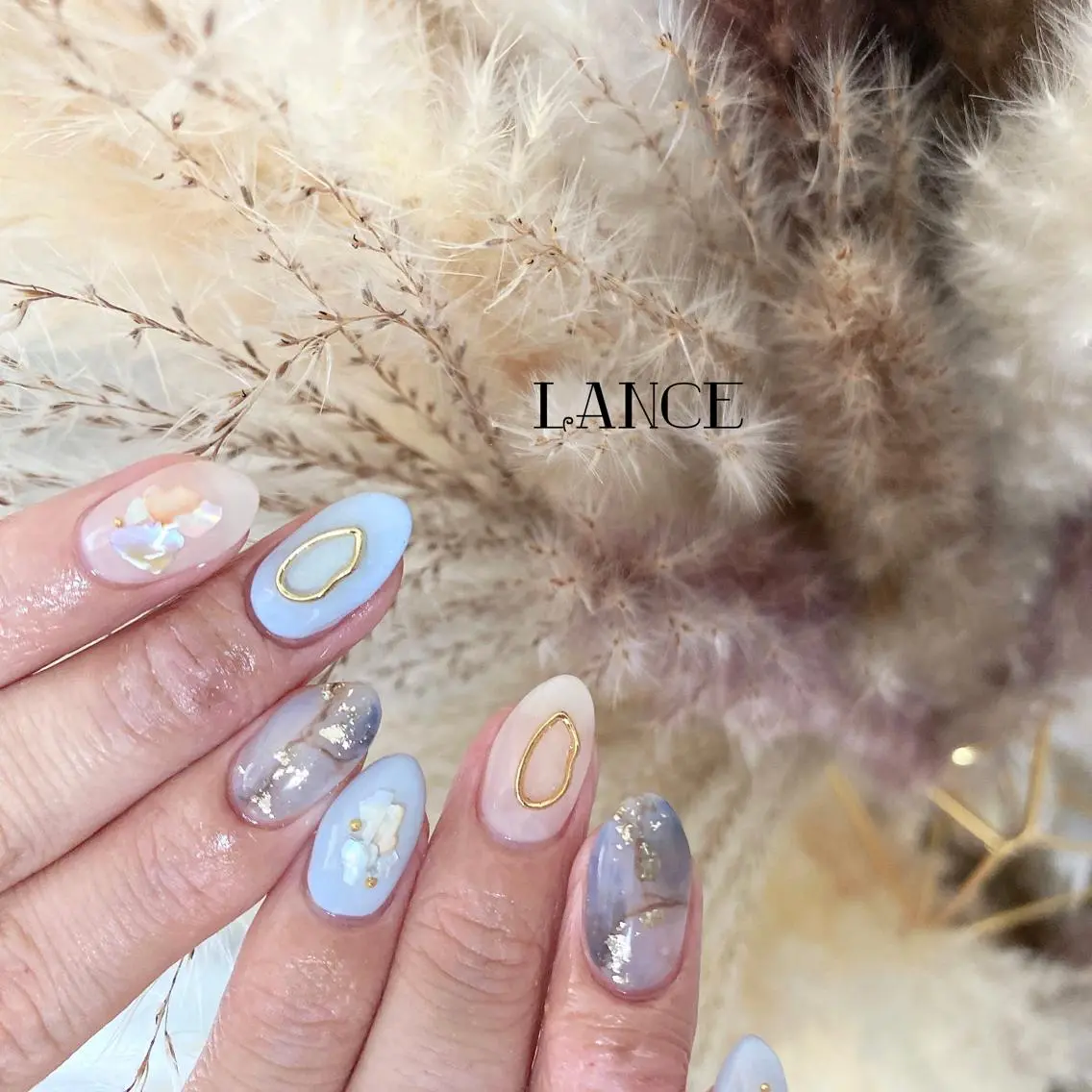 ミディアム ネイル ハンドネイル Lance nailのネイルデザイン