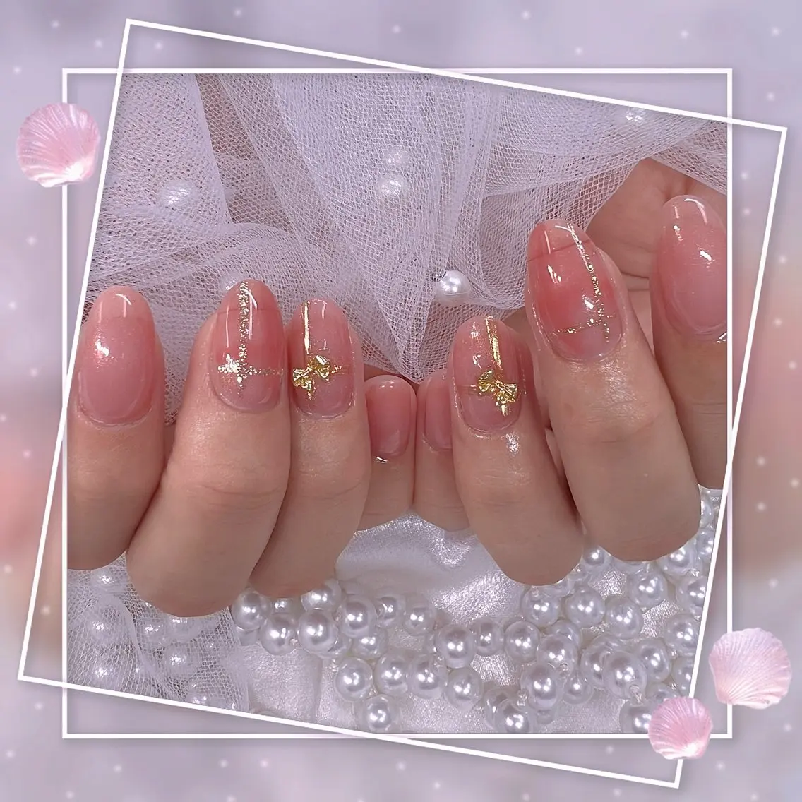 ネイル チークネイル フレンチネイル グラデーション マグネットネイル マグネットフレンチ ハンドネイル Chill Nailsalonのネイルデザイン