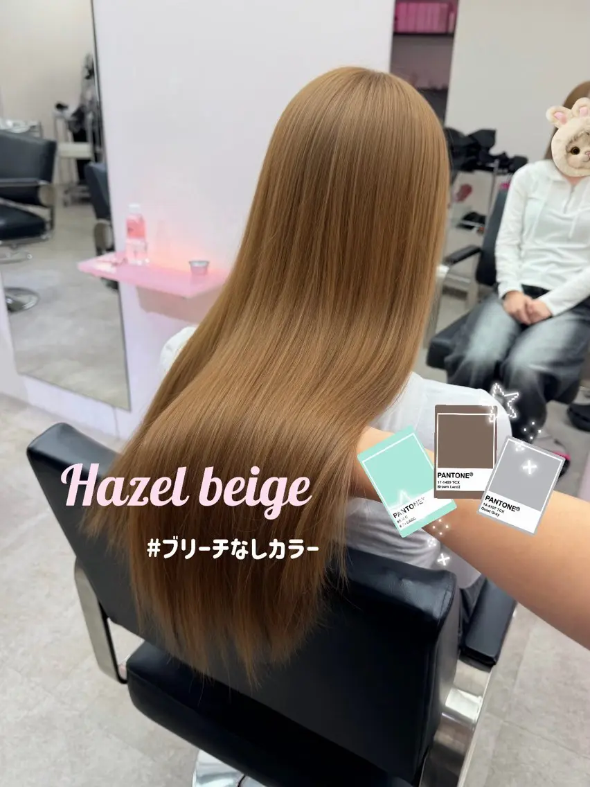 ロング カラー ベージュカラー ブリーチ 透明感カラー ダブルカラー ヘーゼル ヘアカラー トリートメント 【店長】 Mahiroのヘアスタイル