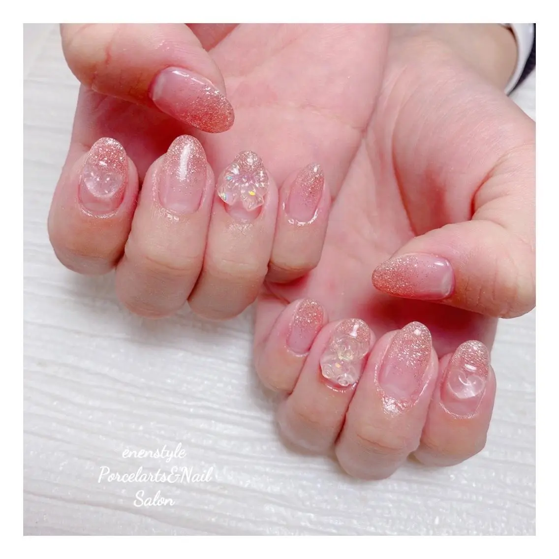ミディアム ネイル 🐾enen style 🐾のネイルデザイン