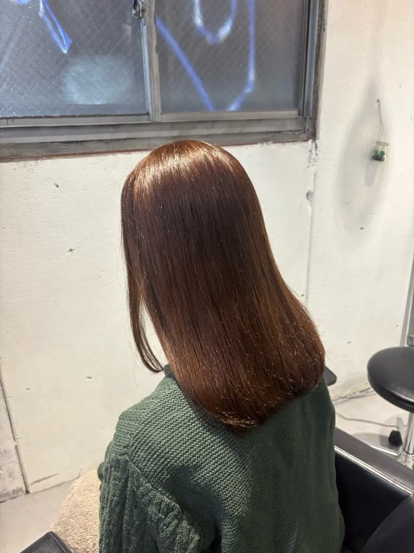 セミロング カラー ブラウンカラー マロンブラウン inc新小岩 🌱MANAMIのヘアスタイル