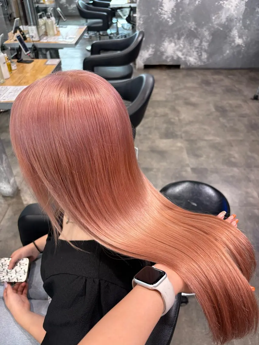 ロング カラー ヘアカラー ハイトーン 横浜💞ミオのヘアスタイル