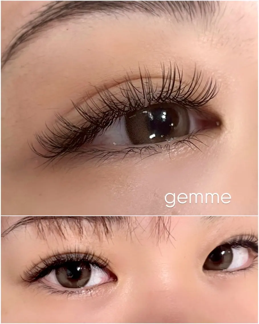 マツエク・マツパ ナチュラル gemme 𓂃 yuiのマツエク・マツパデザイン