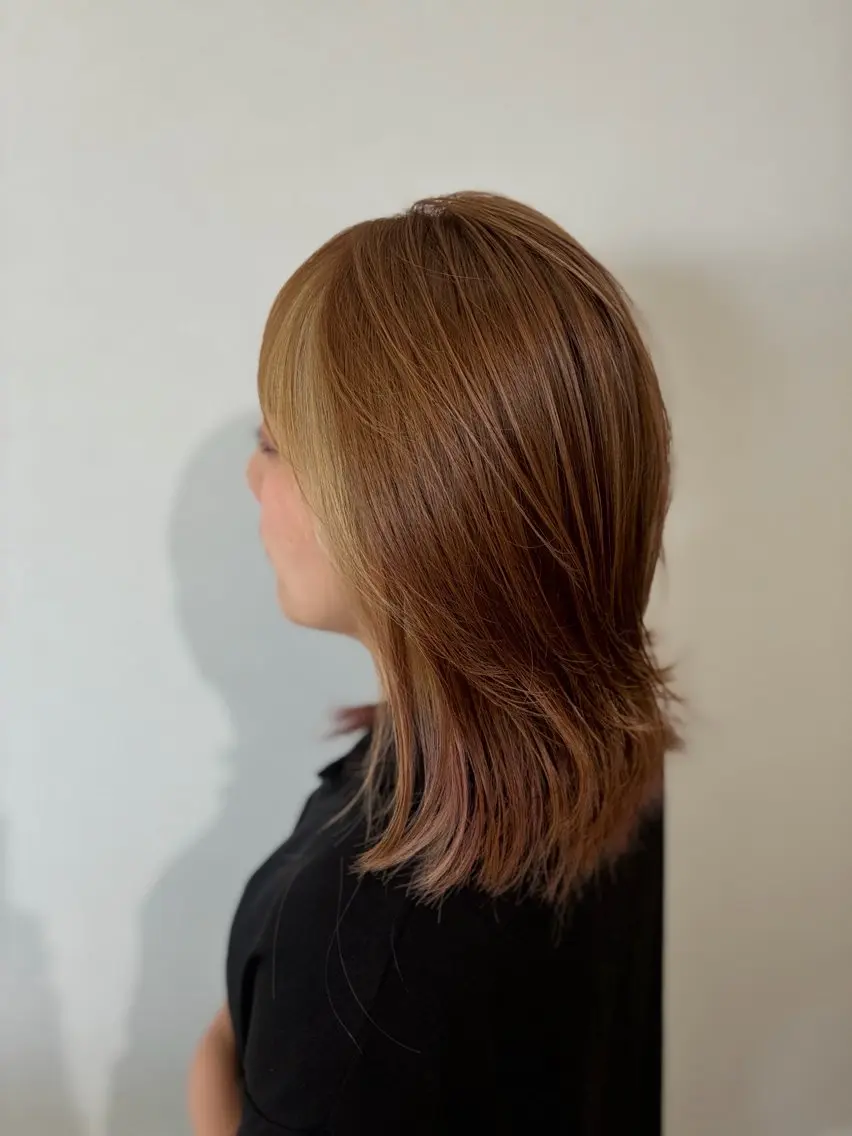 セミロング カット ヘアカラー Re room. erikaのヘアスタイル