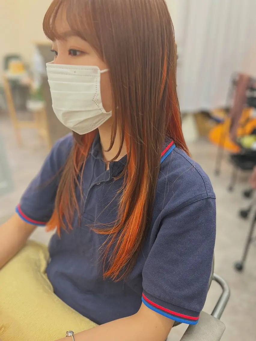 ロング カラー カット ヘアカラー 下野 悠也のヘアスタイル