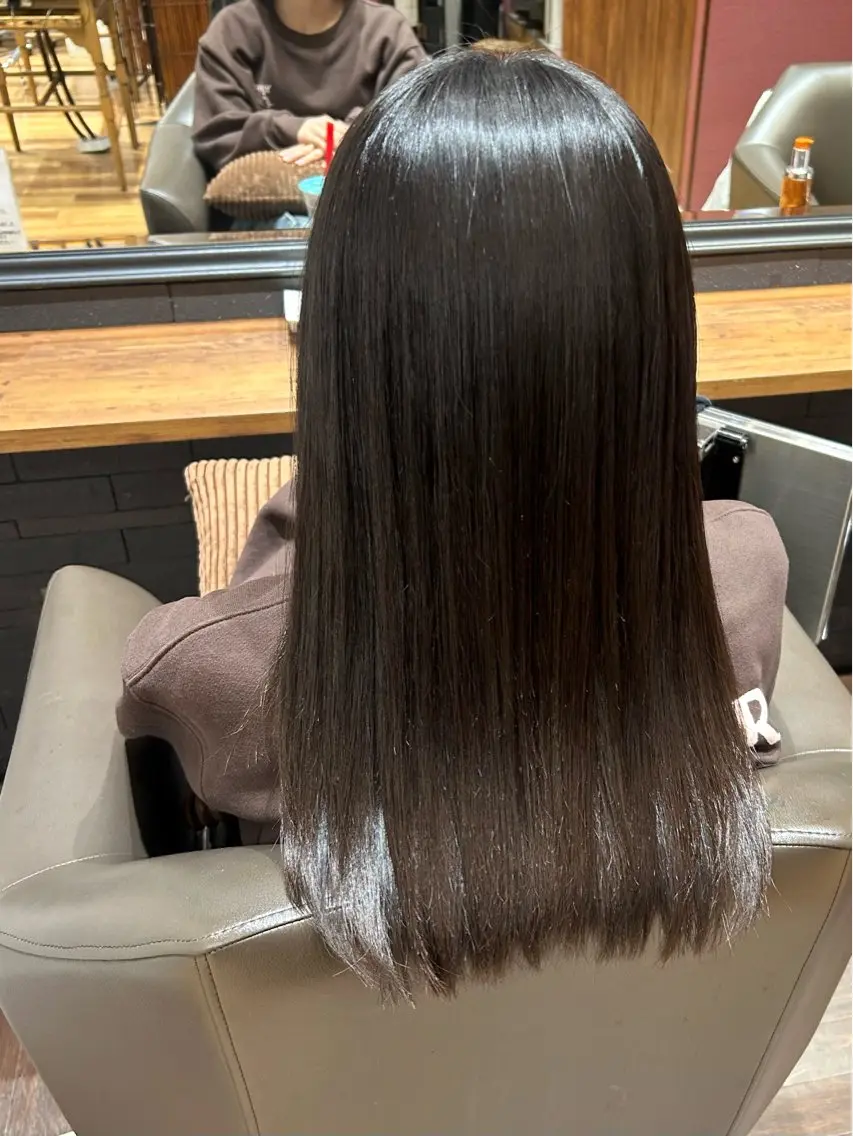 ロング 縮毛矯正 林 玲美のヘアスタイル