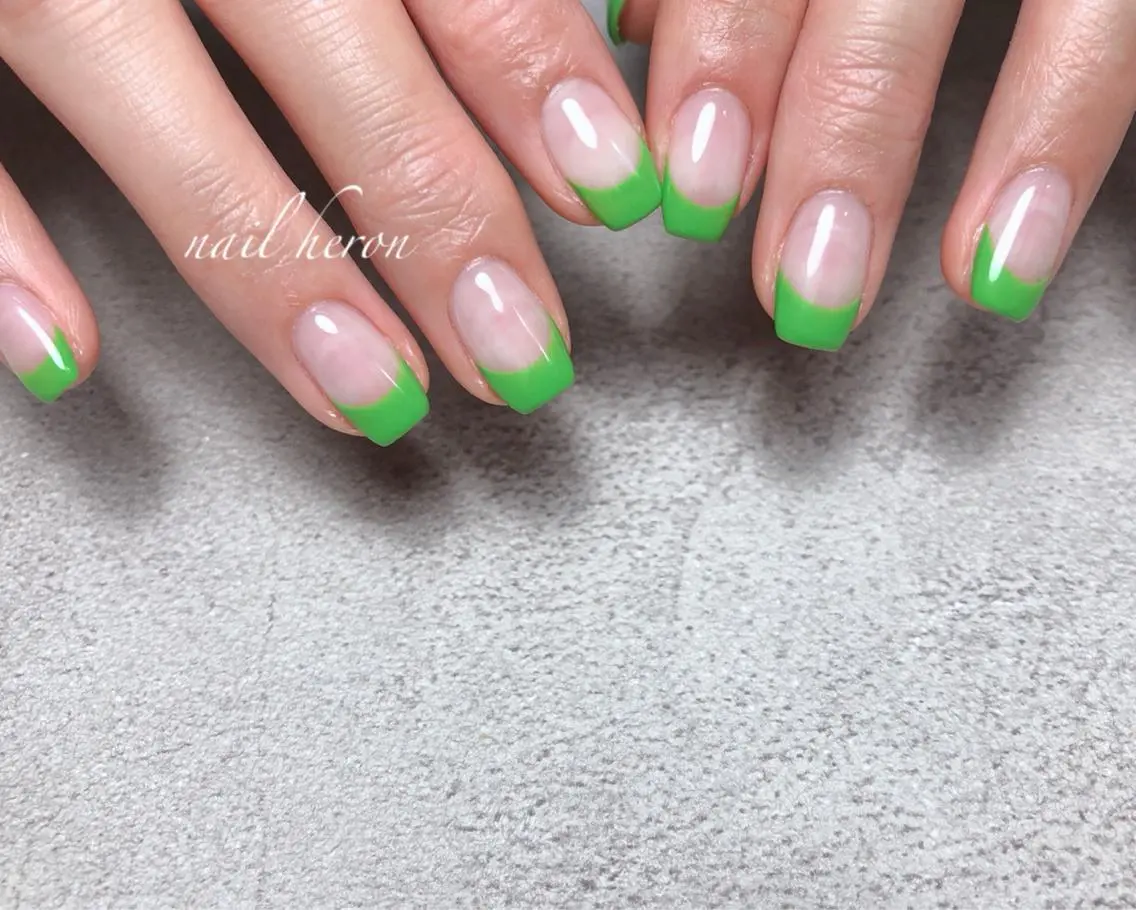 ネイル フレンチネイル ハンドネイル saki_ nail heronのネイルデザイン