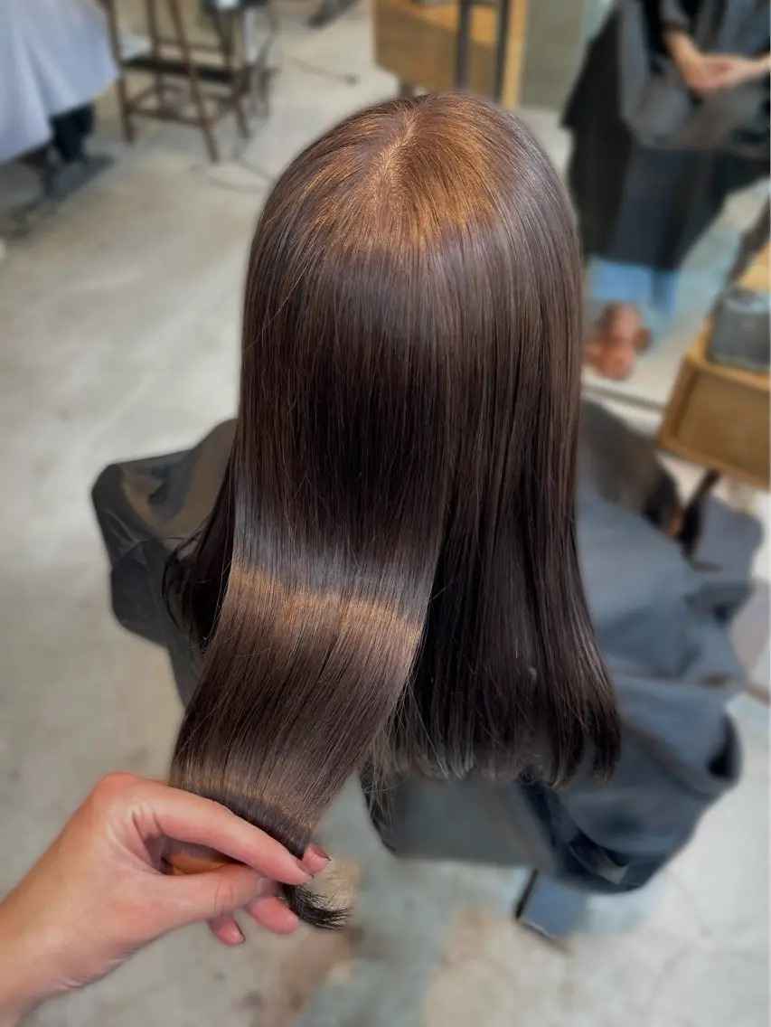 ミディアム ヘアアレンジ ヘアカラー トリートメント ヘアセット TOKI /透明感/原宿のヘアスタイル
