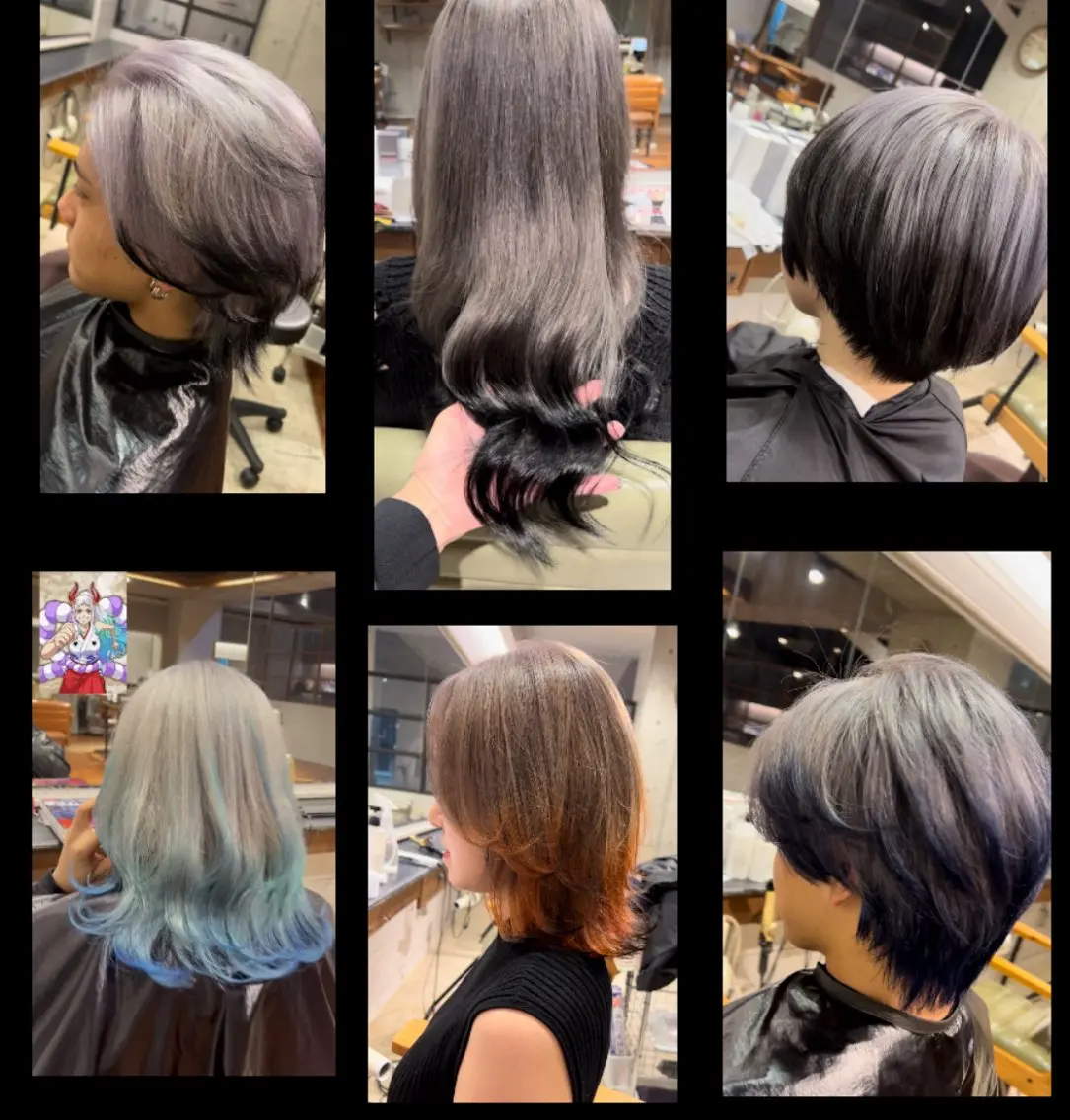 セミロング ヘアカラー 古田 賢哉のヘアスタイル
