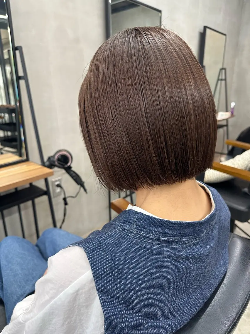 ショート カラー ベージュカラー 透明感カラー ヘアカラー 巽 滉太のヘアスタイル