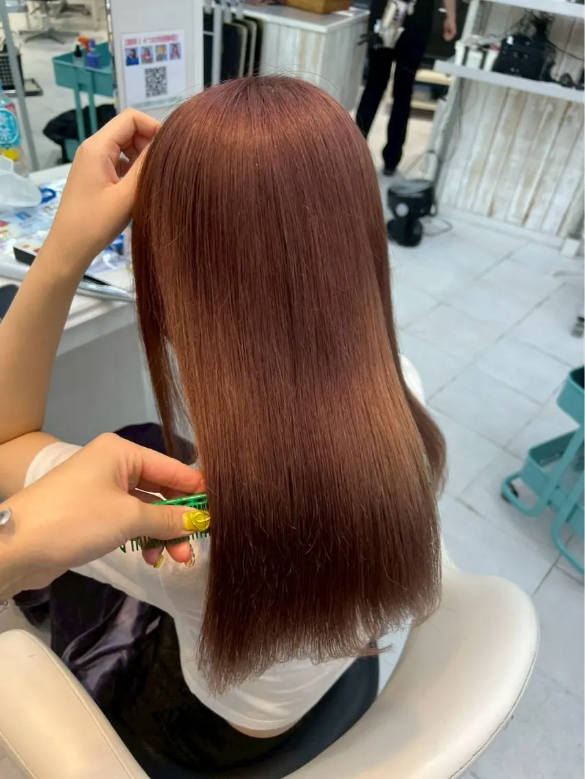 ロング カラー ヘアカラー トリートメント 透明感カラー/艶髪 🎀UMI🎀のヘアスタイル