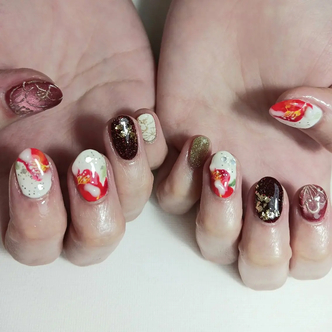 ネイル ジェルネイル 卒業式 マグネットネイル ミラーネイル 持ち込み ハンドネイル owlnail /持込みデザイン専門のネイルデザイン