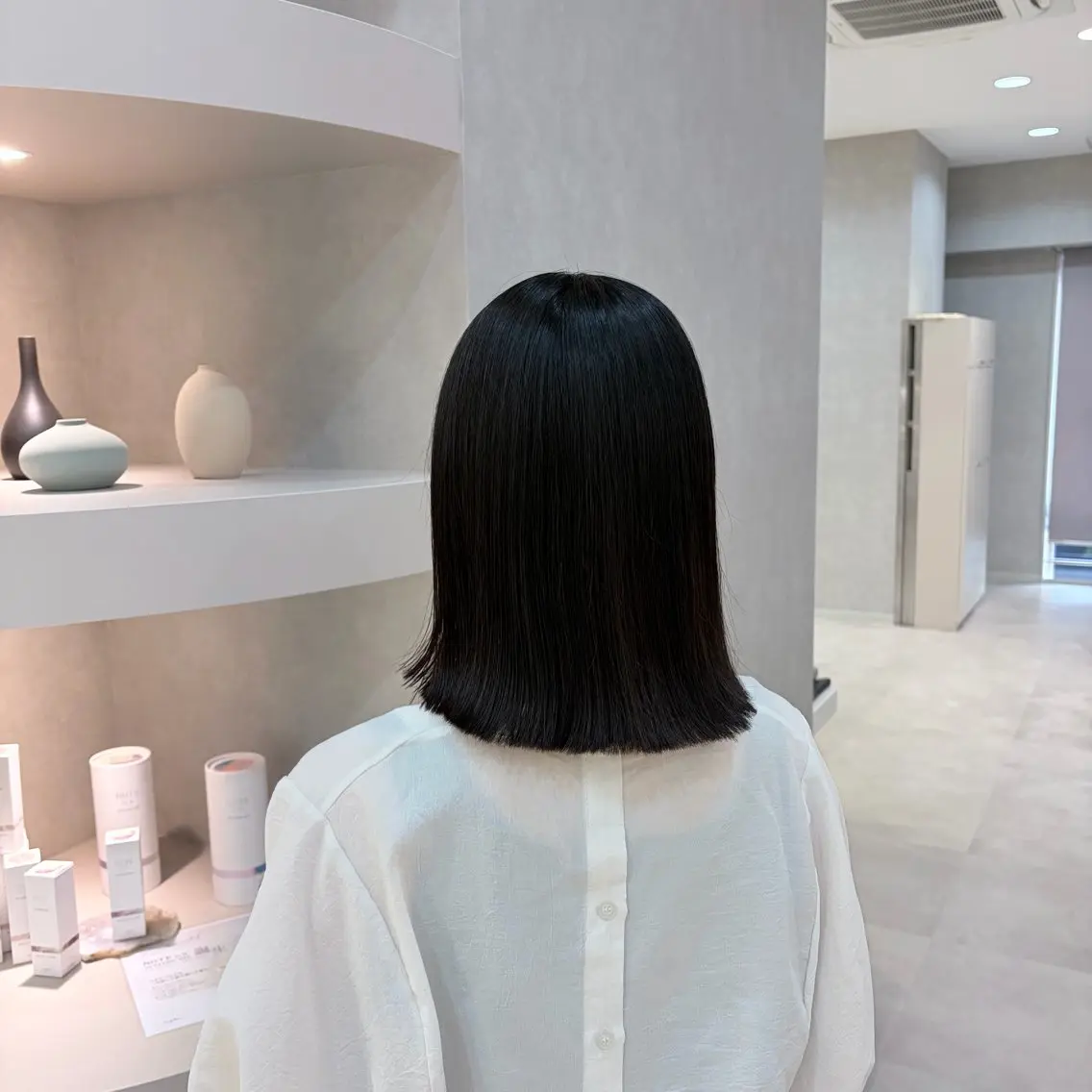 ミディアム 小川 遥のヘアスタイル