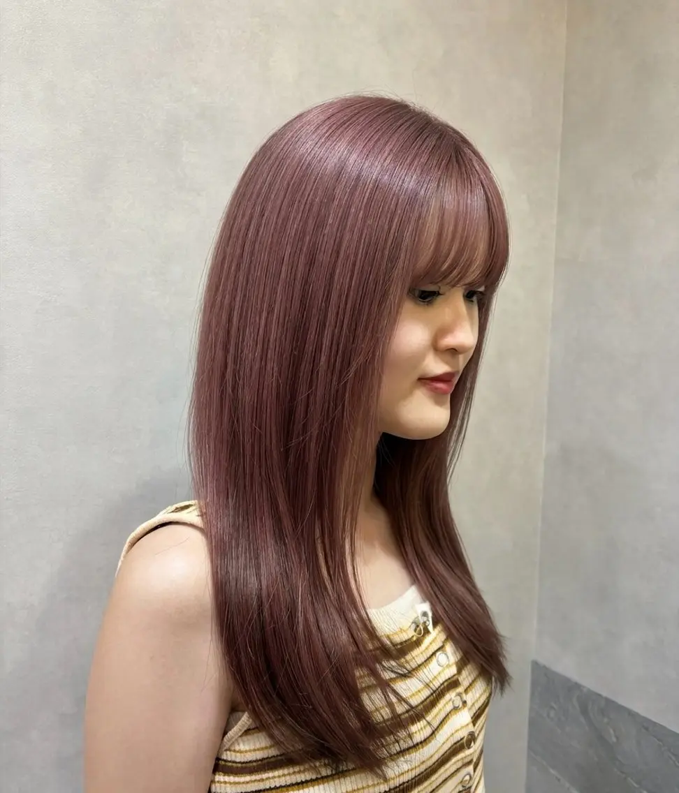 ロング カット ヘアカラー トリートメント 西山 琴音のヘアスタイル