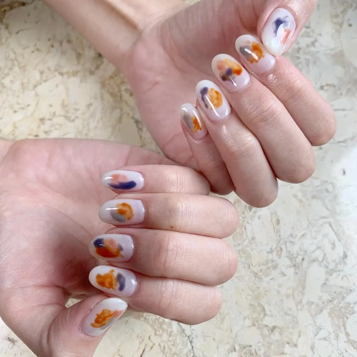 ネイル ジェルネイル ニュアンスネイル パラジェル 春ネイル 夏ネイル ハンドネイル フットネイル nail salon mieux(ミュー)のマツエク・マツパデザイン