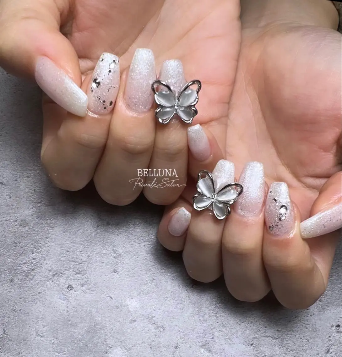 ロング ネイル BELLUNA Mizuki❤︎のネイルデザイン