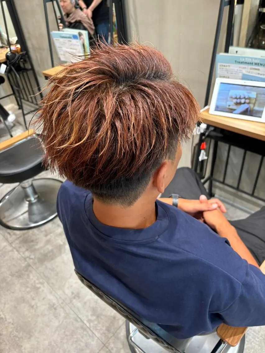 カラー パーマ メンズ loe博多 五十嵐弘雄のヘアスタイル