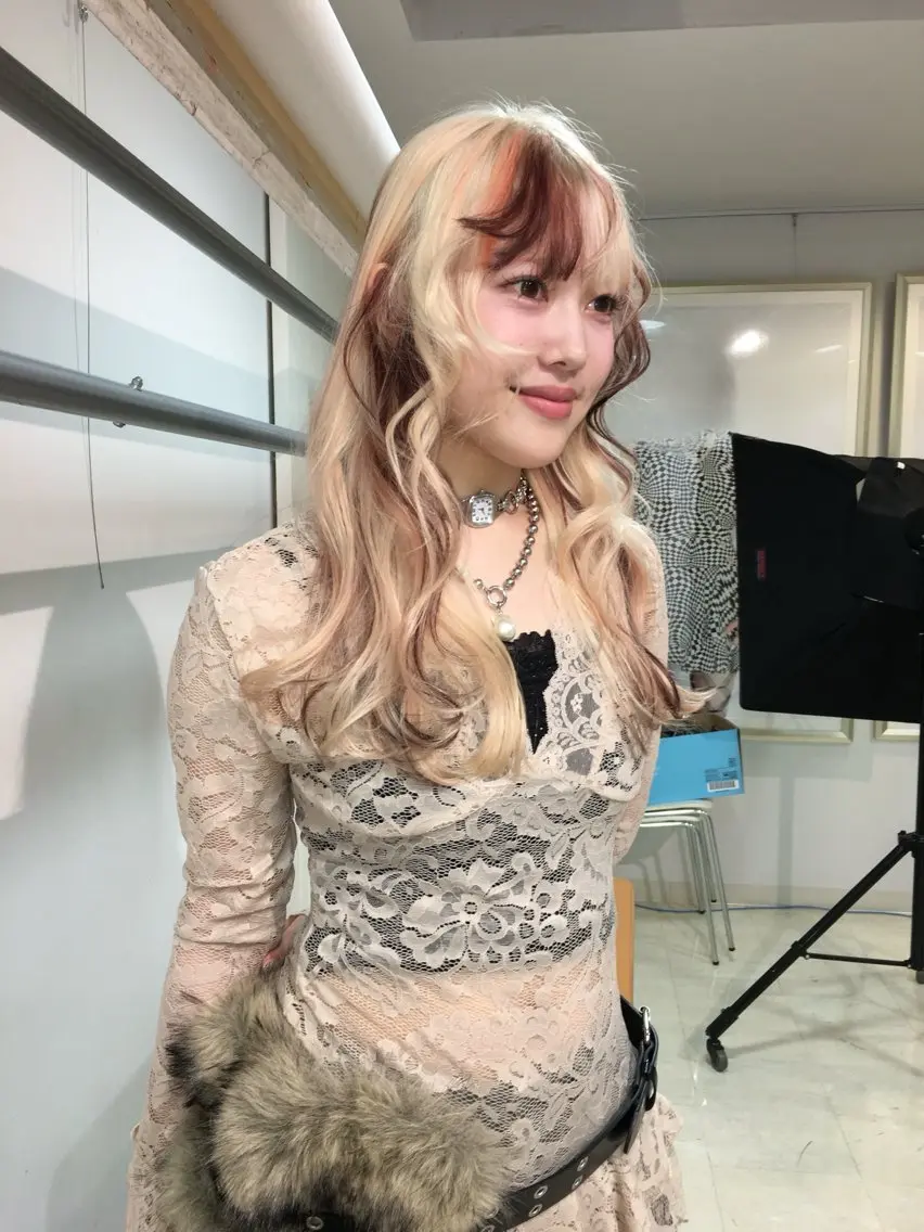 ロング カラー 似合わせカットカラー りおなのヘアスタイル