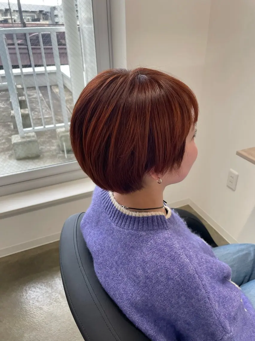 ショート カラー カット ヘアカラー トリートメント 菅野 萌愛のヘアスタイル