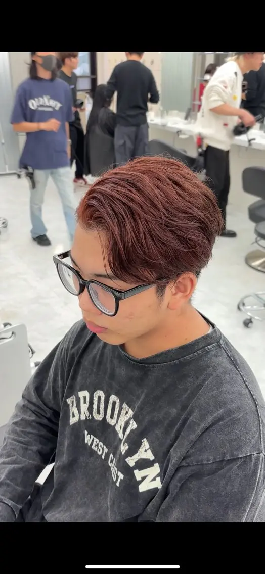ショート カラー メンズ ヘアカラー ヘッドスパ ヘアセット 🫧韓国風透明感 ヘア🫧towaのヘアスタイル
