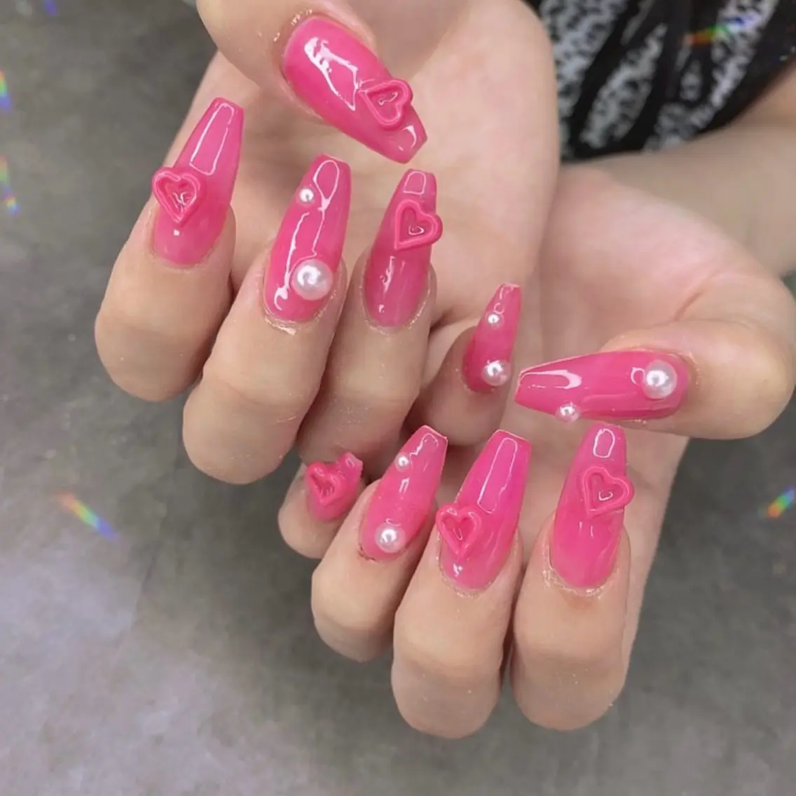 ネイル 渋谷／チップ長さ出し 👑アプレgel-xのネイルデザイン
