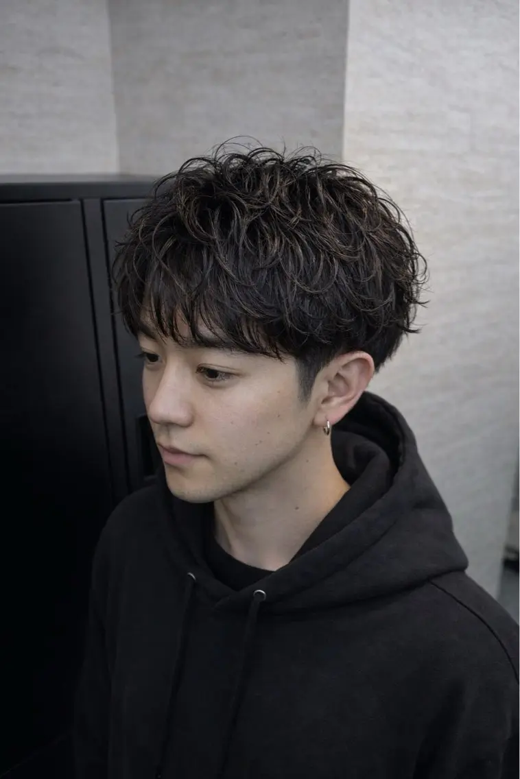 パーマ メンズ カット パーマ 【メンズ特化】池袋 韓国スタイル飯塚のヘアスタイル
