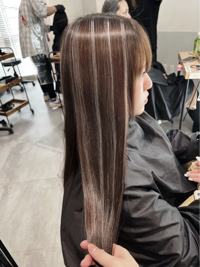 ロング カラー グレージュ ハイライトカラー ハイライト 指名数No.1 /NAOYAのヘアスタイル