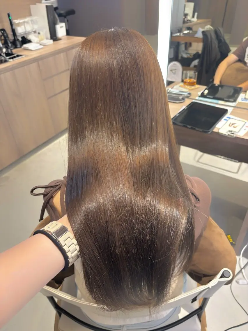 ロング カラー ベージュカラー ブリーチ ブリーチなしカラー カット ヘアカラー 🎼レイヤー/透明感 カラー/nene♬のヘアスタイル