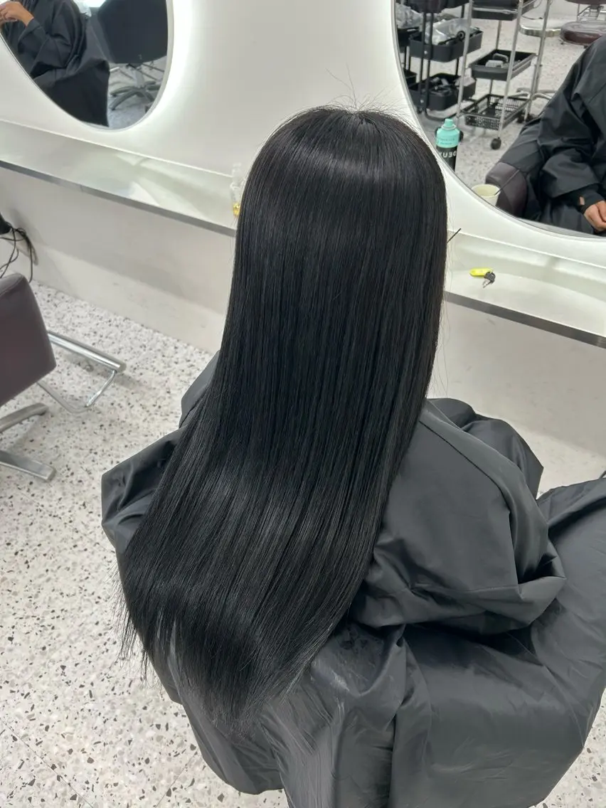 ロング カラー ヘアアレンジ 黒髪 透明感カラー 🫧レイヤー／透明感 🫧Ryuseiのヘアスタイル