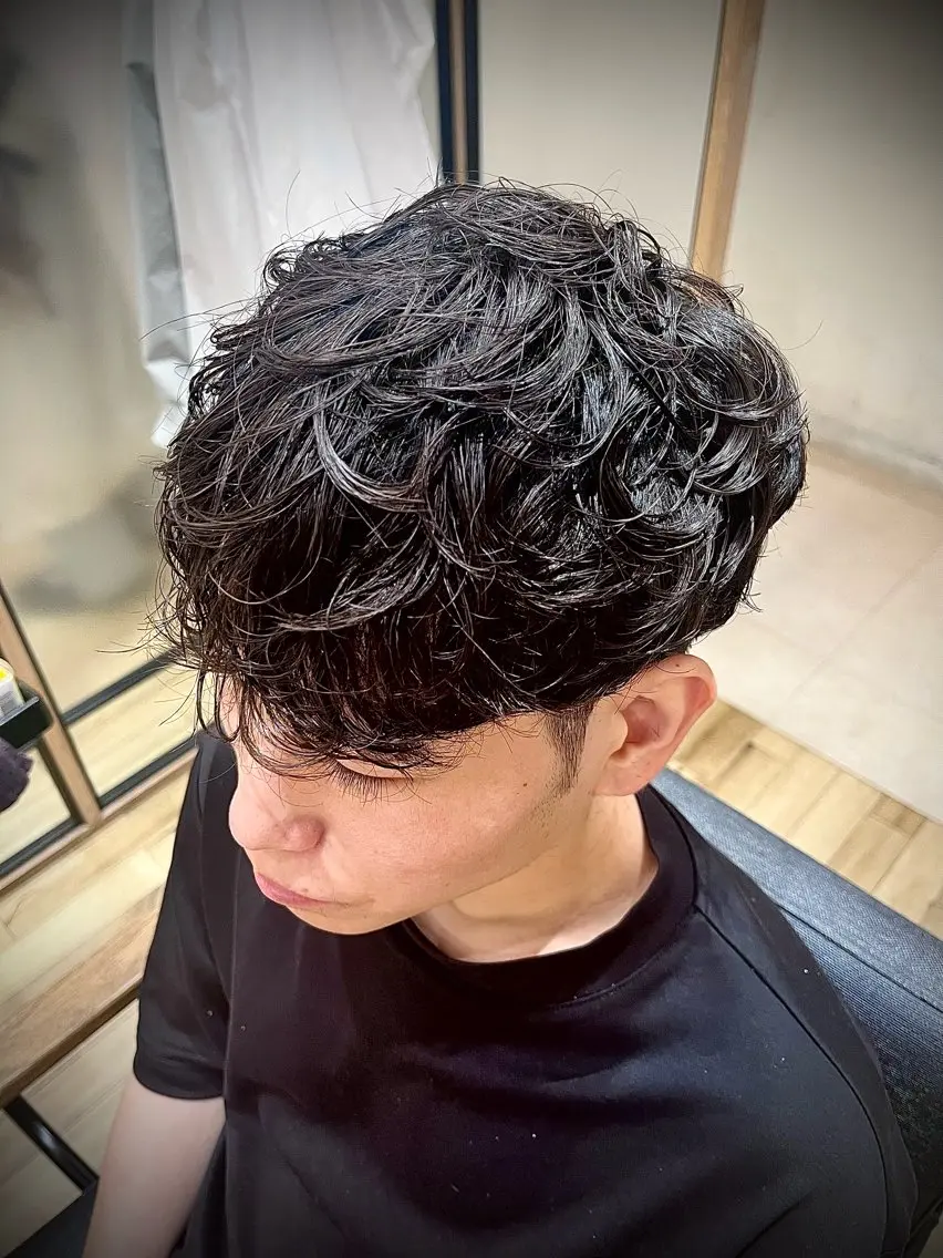 パーマ メンズ メンズパーマ 🟦メンズ特化🟦 たかしま　あさひのヘアスタイル