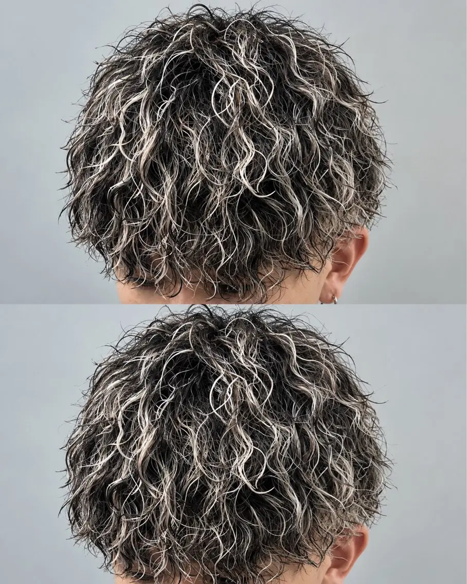 ショート カラー パーマ メンズ カット ヘアカラー パーマ トリートメント ヘッドスパ ヘアセット メンズ/ツイスパ/ レイヤー渋谷🌹のヘアスタイル