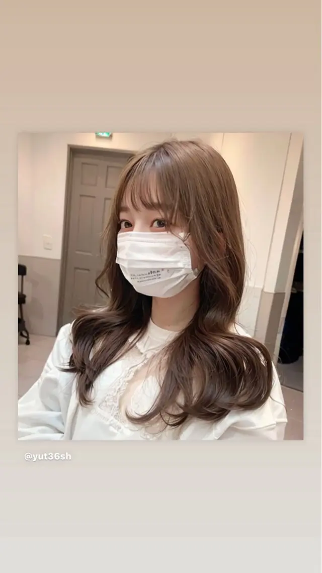 ロング レイヤーカット ショートカットパーマのヘアスタイル