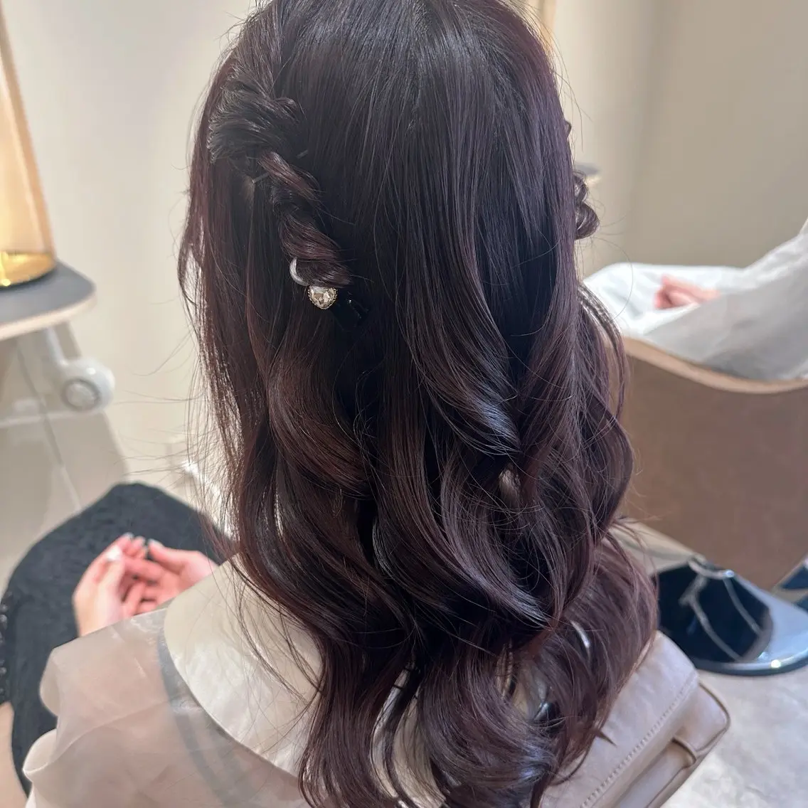 セミロング ヘアアレンジ ヘアセット 高橋 那美のヘアスタイル