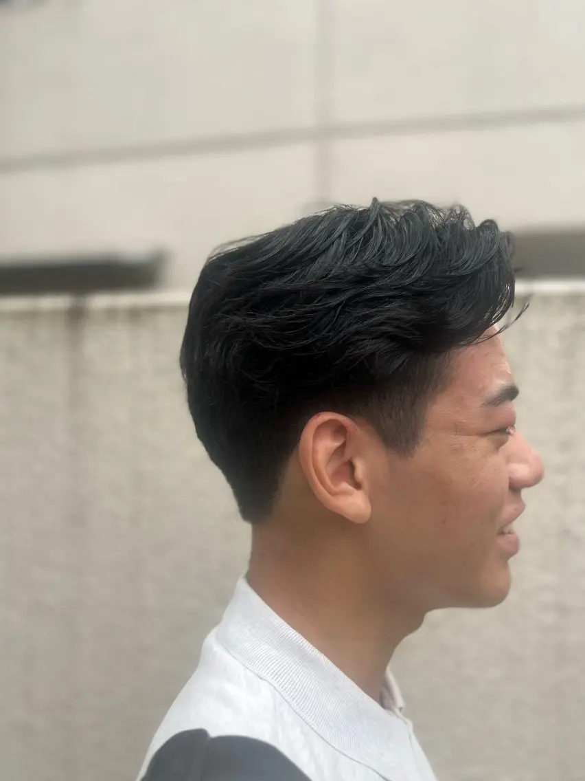 パーマ メンズ フェザーパーマ メンズパーマ カット パーマ ボブ/透明感カラー /さちかのヘアスタイル