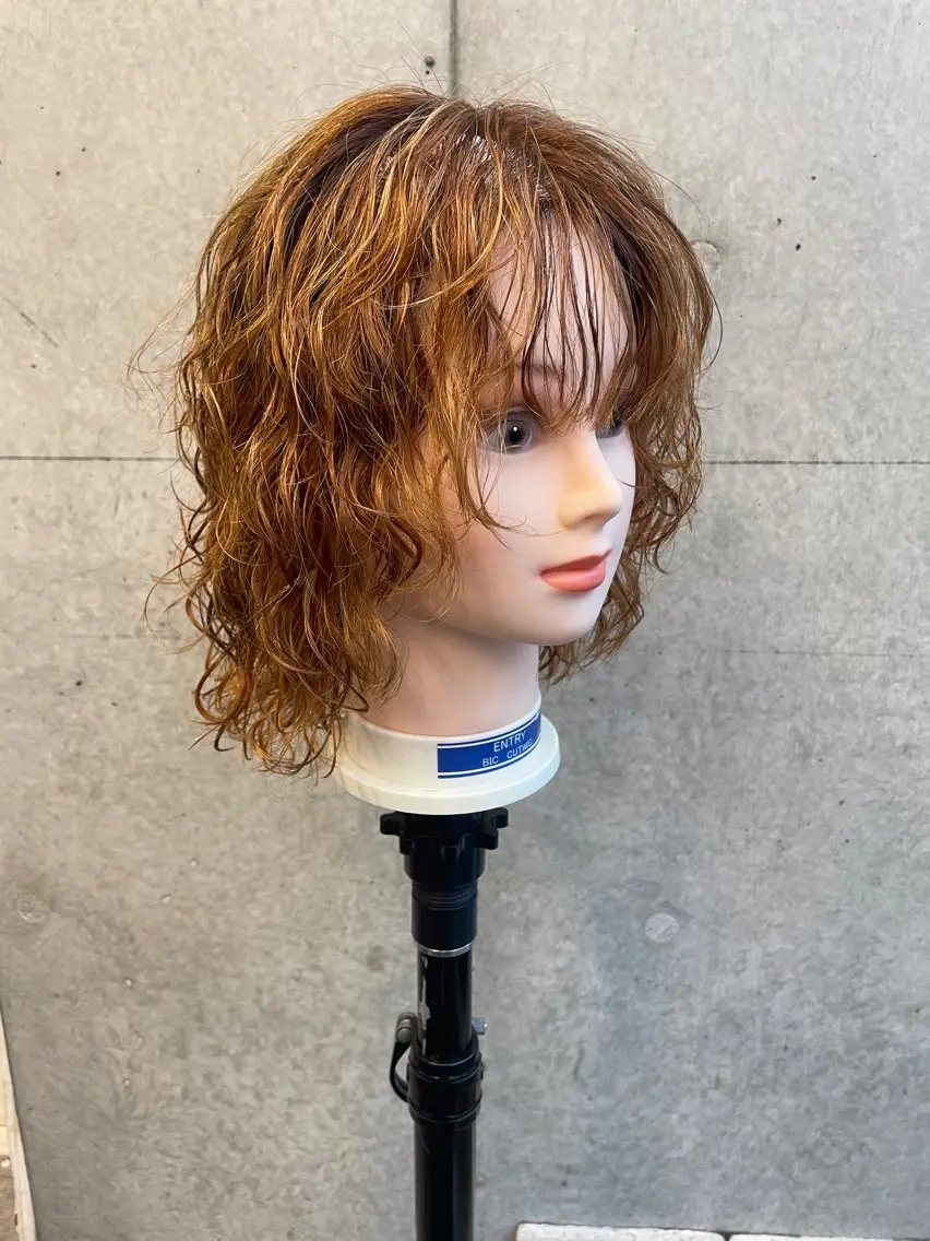 ミディアム パーマ 西大島美容師 渡部仁太のヘアスタイル