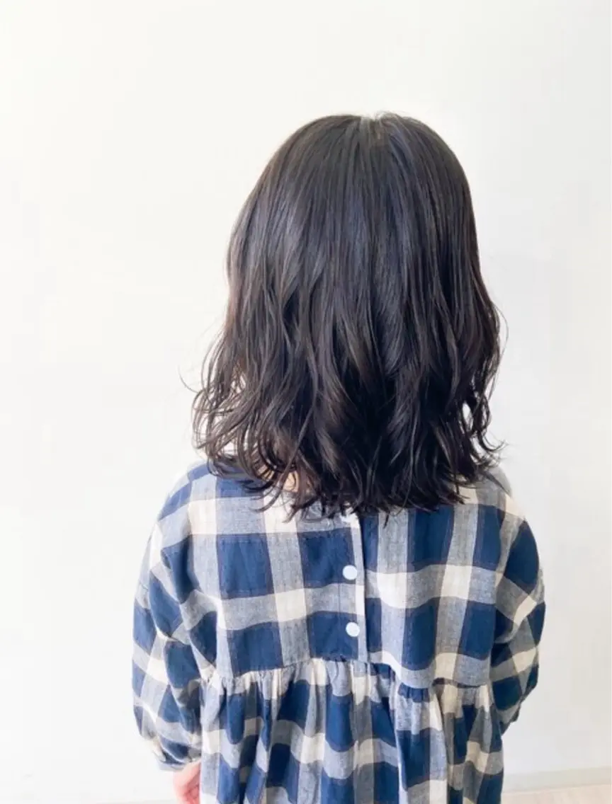 ミディアム キッズ 安田 里奈のヘアスタイル