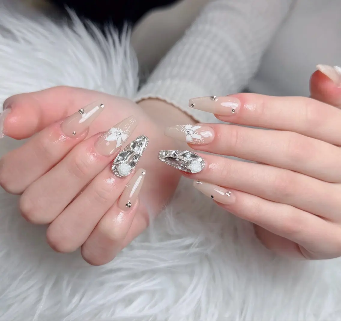 ネイル アートネイル フレンチネイル ジェルネイル 韓国ネイル マグネットネイル ハンドネイル Lenie Nail Okuboのネイルデザイン
