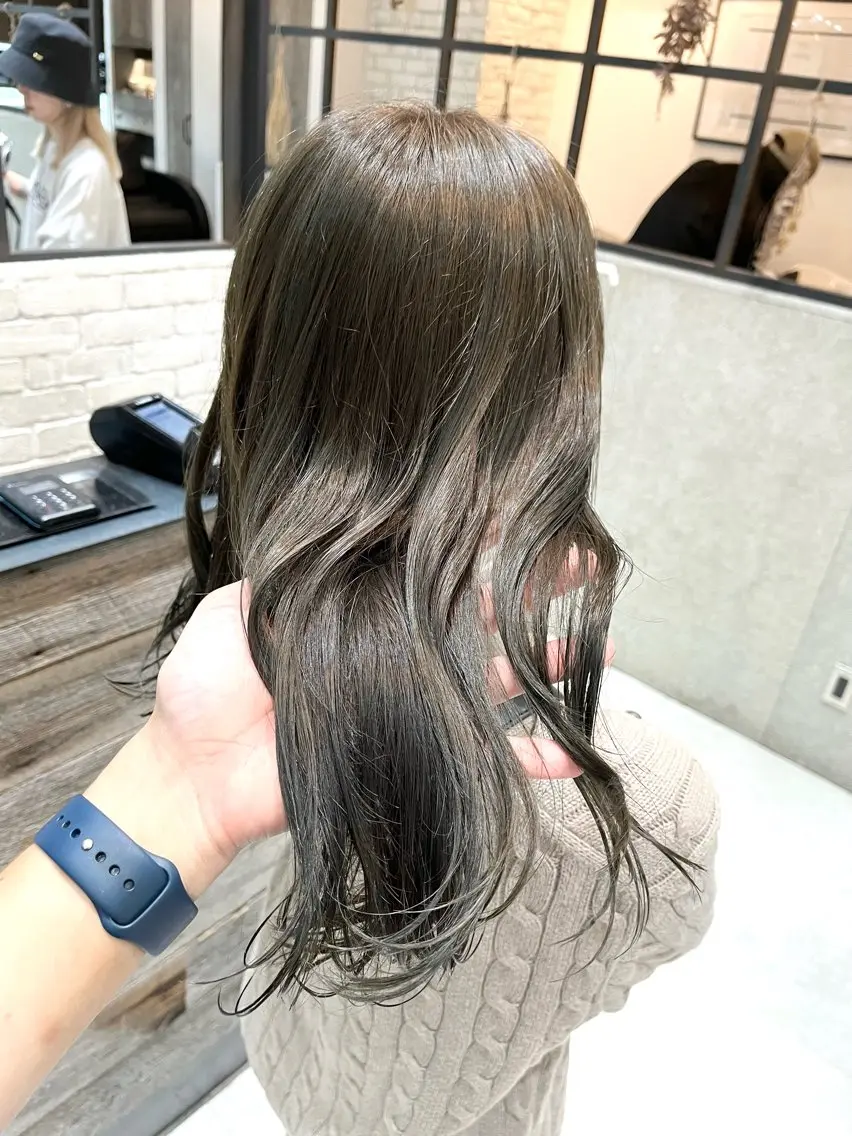 ロング アッシュ 髪質改善 ヨシンモリ 韓国風ヘア トリートメント カット ヘアカラー トリートメント 🌈外国風ハイライト こうたろうのヘアスタイル