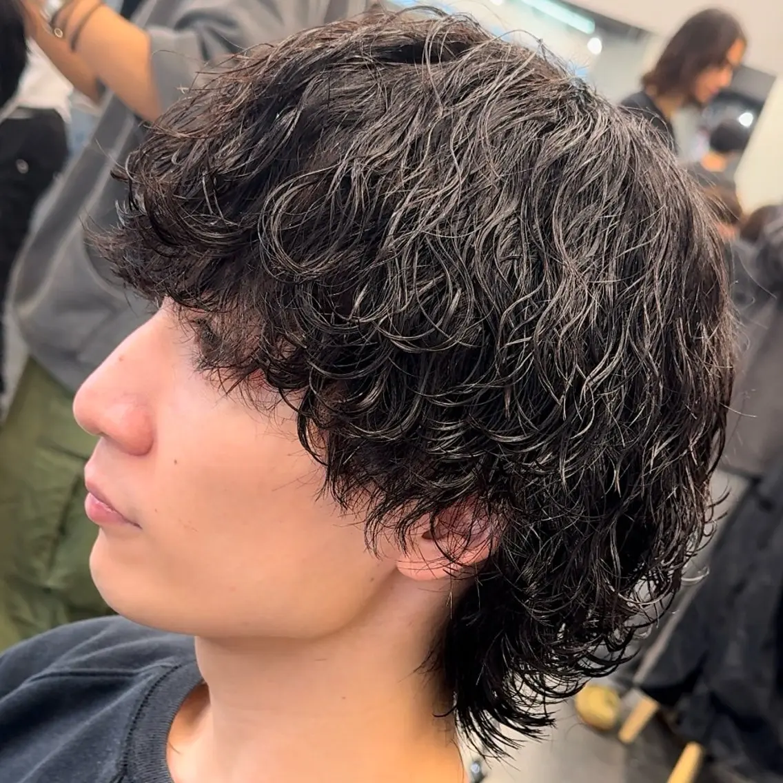 セミロング パーマ ヘアアレンジ メンズ fifth 石川 凪のヘアスタイル