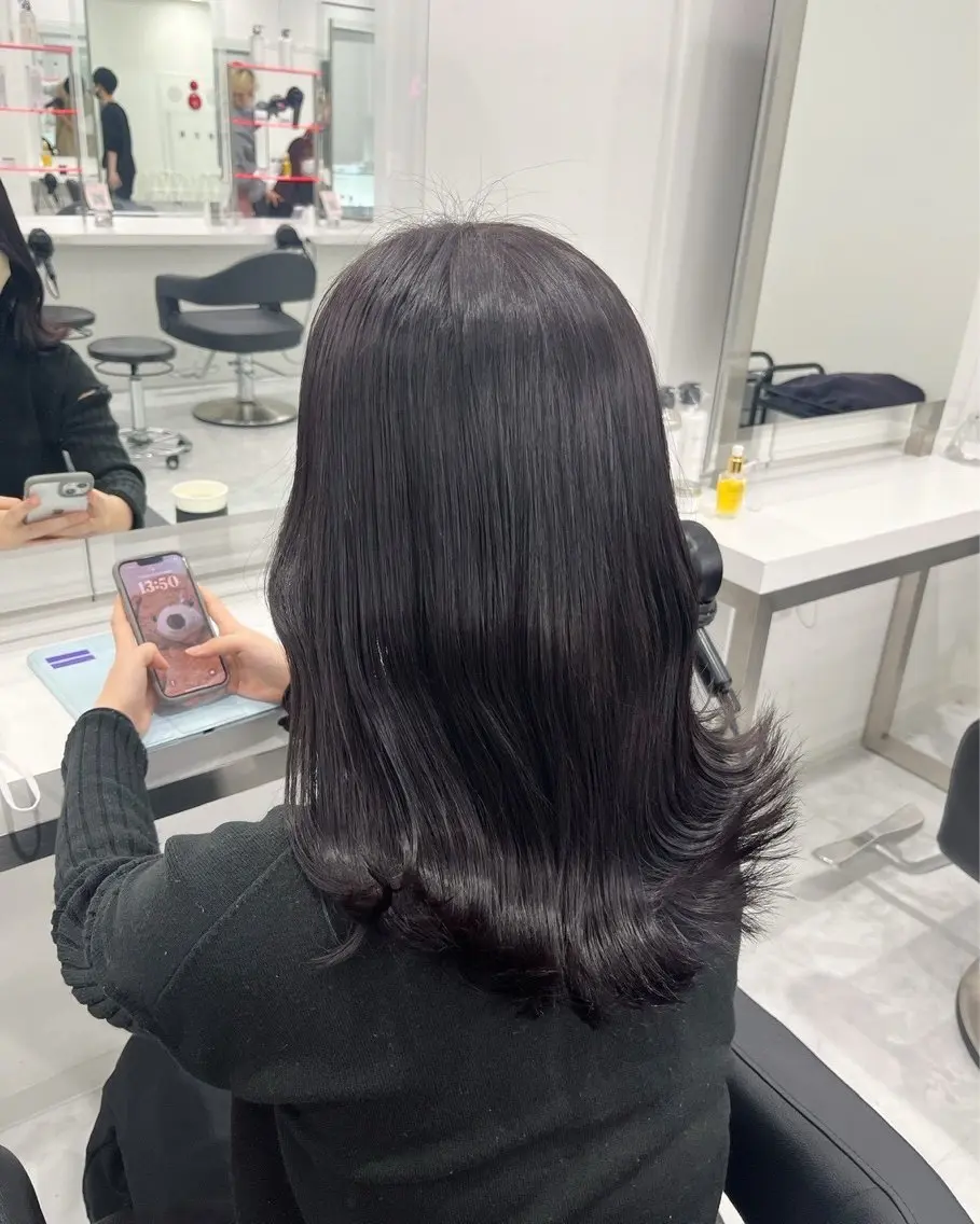 ミディアム ヘアカラー トリートメント しらい しょうたのヘアスタイル